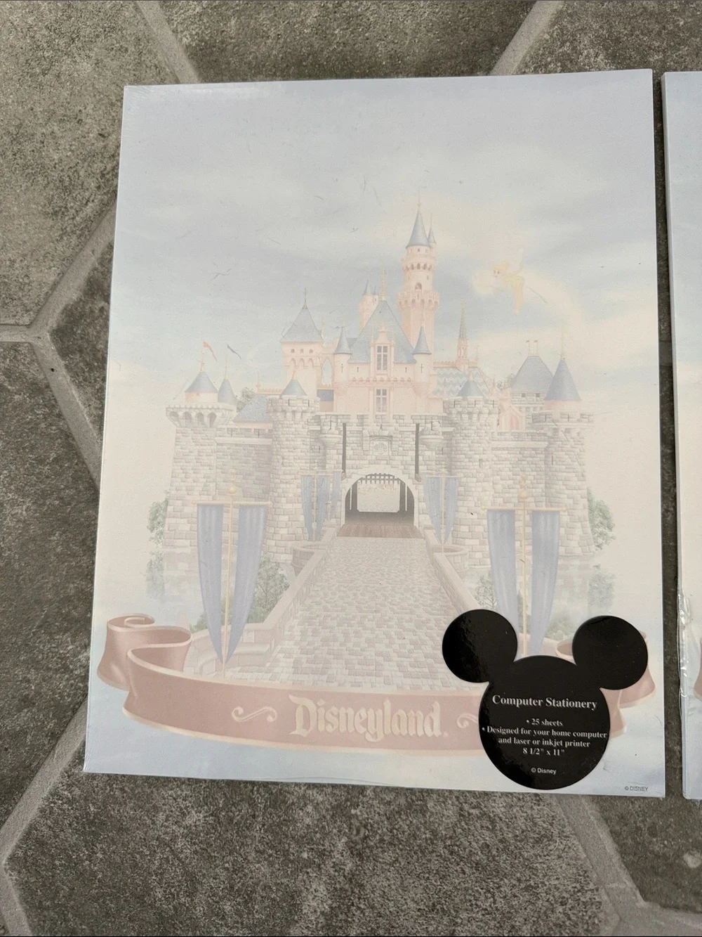 Two Packages New Disneyland Computer Stationary--50 sheets Total 8 ½ x 11 inches